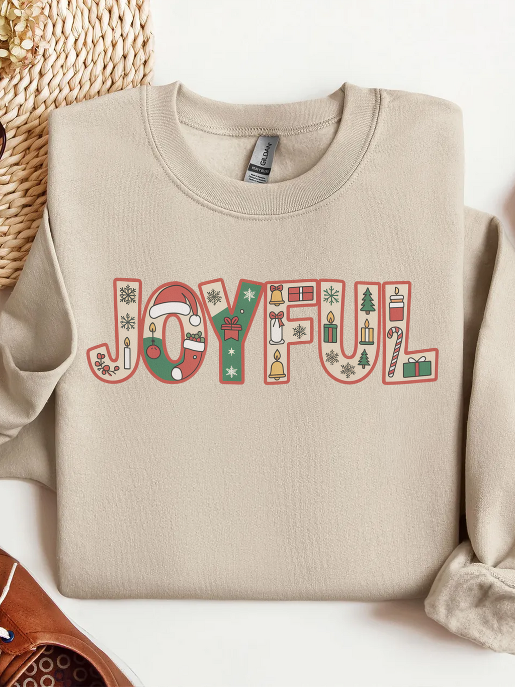 Christmas Joyful Sweatshirt, Holiday Spirit Crewneck, Christmas Season Sweater, Family Christmas Sweater, Christmas Shirt For Her, Cozy Winter Gift,Christmas Drinks Shirt,Spirits Sweatshirt