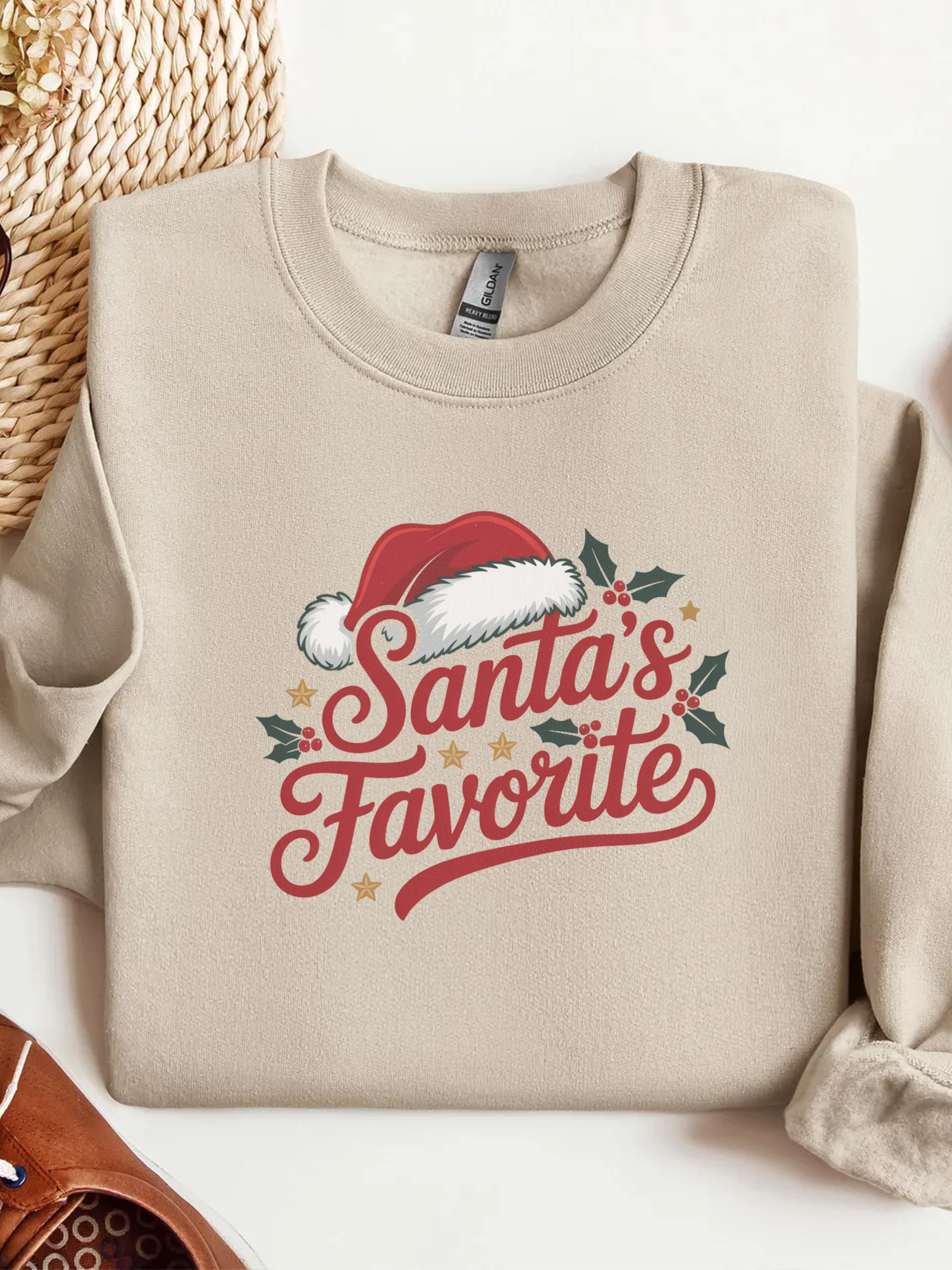 Santas Favorite Christmas Sweatshirt, Womens Christmas Shirt, Girly Christmas Gift, Funny Christmas Shirt, Festive Holiday Gift, Woman Holiday Sweater