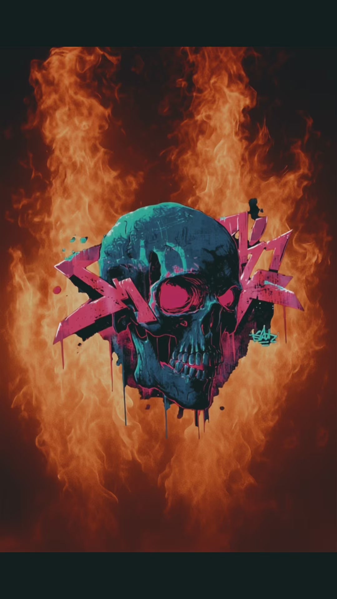 Dead Drip Tee – Street Grit Meets Neon Glow. Vibrant Graphic T-Shirt with Skull Design, Trendy Unisex Tee, Streetwear Style, Casual Outfit, Perfect for Festivals
